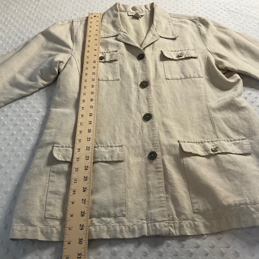 Innovation Sport Linen Blend 4-Button Notched Lapel Flap Pockets Jacket XL - Picture 4 of 6
